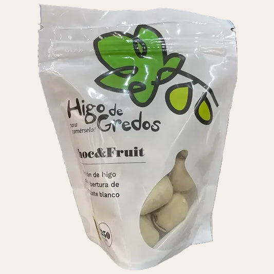 Higo de Gredos con chocolate blanco