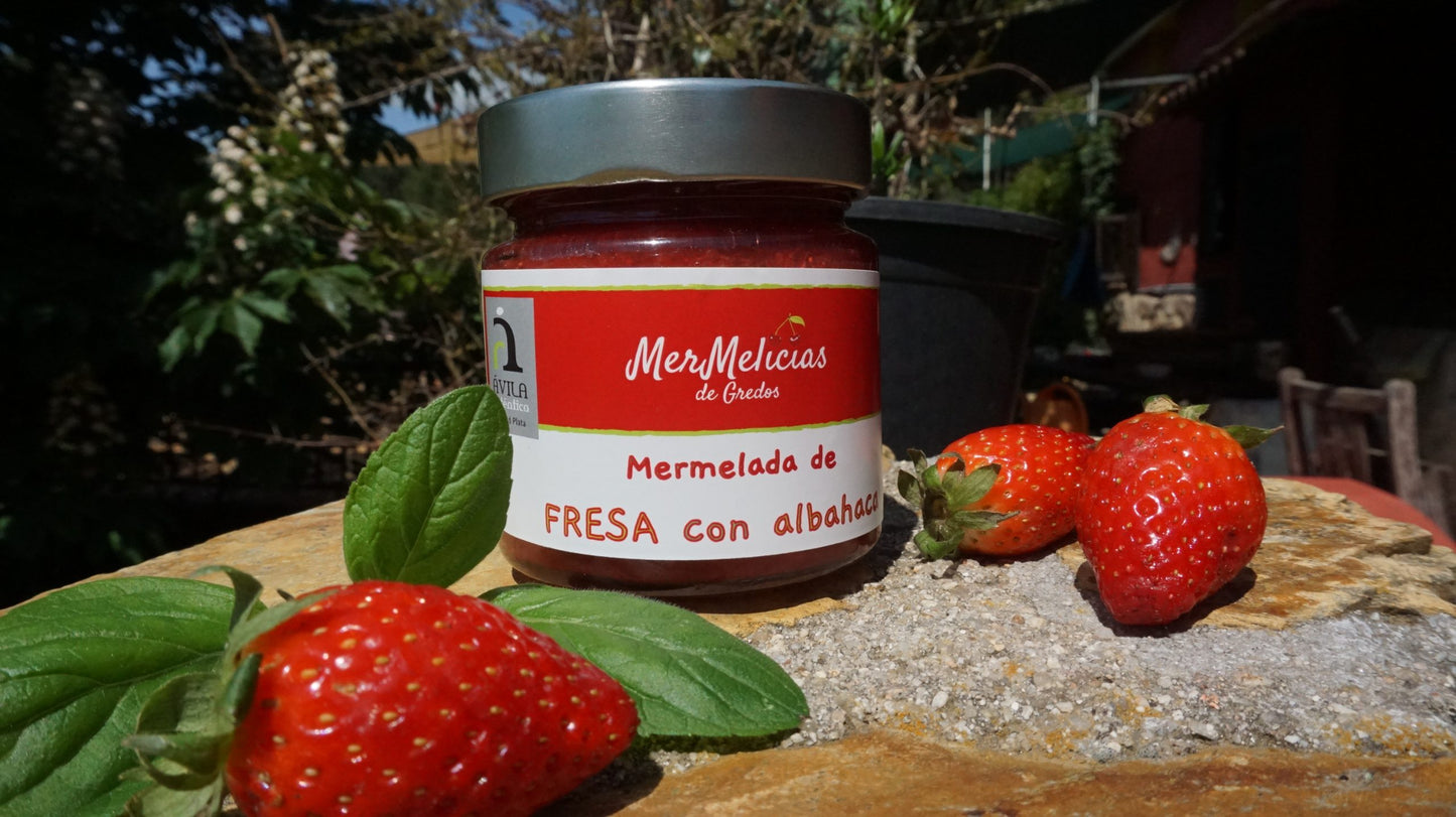 Mermelada de Fresa con Albahaca | Mermelicias de Gredos 230 g