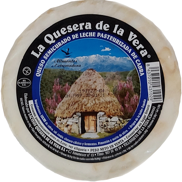Queso de cabra semicurado natural La Quesera de la Vera