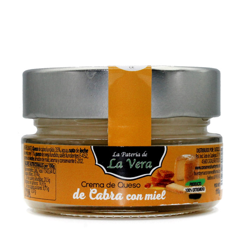 Crema de Queso de Cabra con Miel La Patería de la Vera 110 g, alimento gourmet para untar en El Abuelo Pipo Gredos
