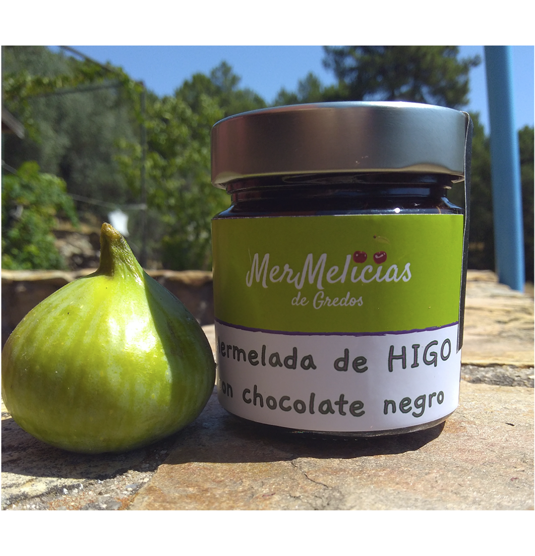 Mermelada de Higo con Chocolate Negro | Mermelicias de Gredos 230 g