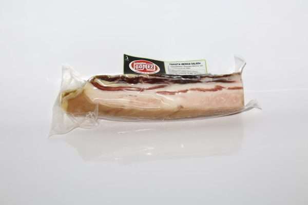 Pieza de panceta ibérica salada Embutidos Gómez