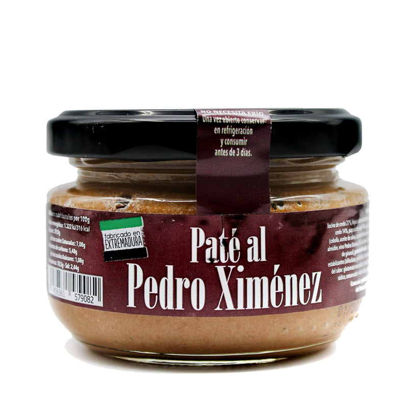 Paté al Pedro Ximénez La Patería de la Vera 110 g, alimento gourmet para untar en El Abuelo Pipo Gredos