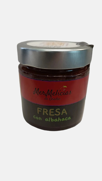 mermelada de fresa con Albahaca de Gredos