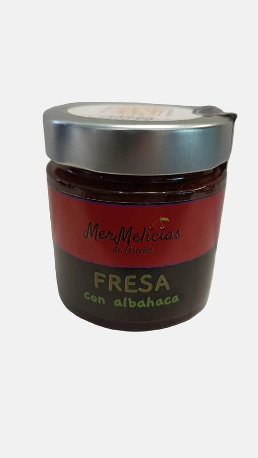 mermelada de fresa con Albahaca de Gredos