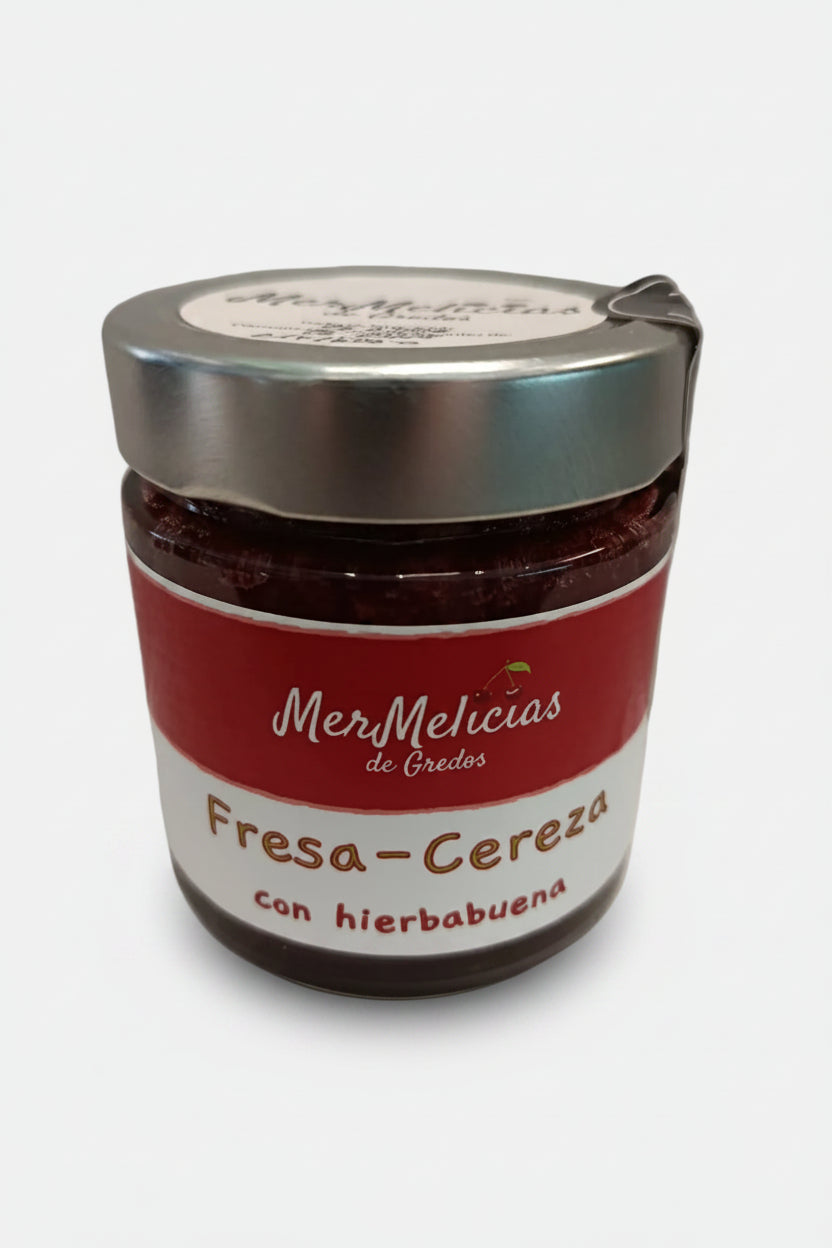 mermelada Fresa, cereza y hierbabuena