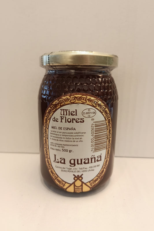 Bote miel de Poyales del Hoyo La guaña medio kilo