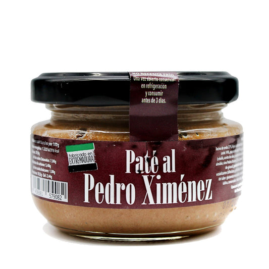 Paté al Pedro Ximénez La Patería de la Vera 110 g, alimento gourmet para untar en El Abuelo Pipo Gredos
